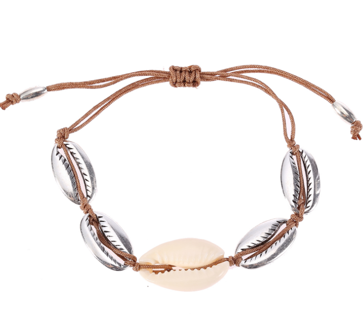 Bohemian Puka Shell Jewelry Set Fashion Harajuku Choker Necklace Charm Bracelet for Women Boho Jewelry