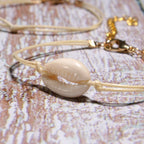 6 Pieces Puka Shell Bracelet Set Cross Beads Weave Boho Fashion Girl Friendship Charm Bracelet Summer Jewelry
