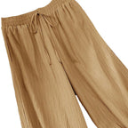 High-Waisted Flowy Loose Boho Wide-Leg Pants for Women Plus Size