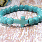 6 Pieces Puka Shell Bracelet Set Cross Beads Weave Boho Fashion Girl Friendship Charm Bracelet Summer Jewelry