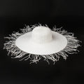 European American Summer Simple Fedora Paper Straw Hats For Women Large Brim Dome Sun Hat Fashion Ladies Travel Boho Beach Hat