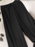 High-Waisted Flowy Loose Boho Wide-Leg Pants for Women Plus Size