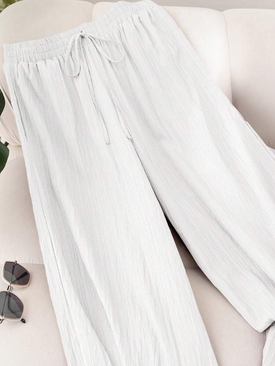 High-Waisted Flowy Loose Boho Wide-Leg Pants for Women Plus Size